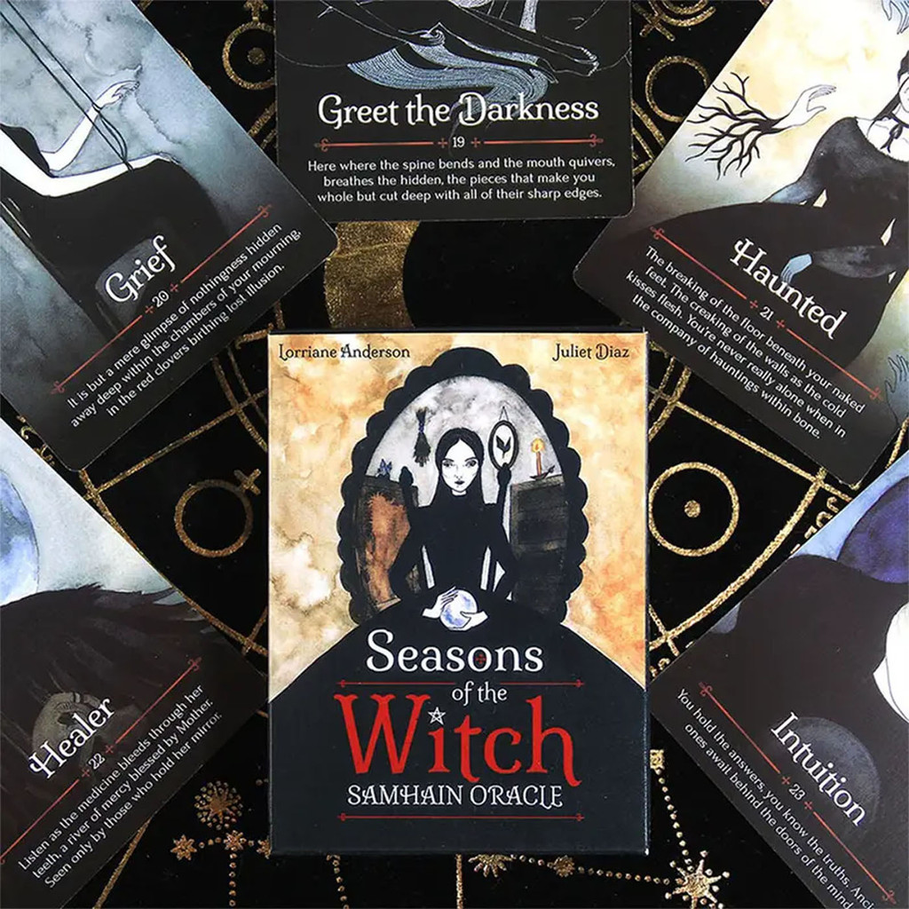 Seasons of the Witch Oracle Deck 44 Cards Phiên bản tiếng Anh Phù thủy Bánh xe Pagan theo mùa của nă