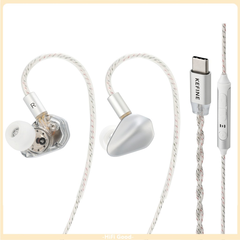 Tai nghe màn hình trong tai KEFINE Loric 10mm PU + Titan mới Cáp có thể tháo rời cho nhạc sĩ HiFi