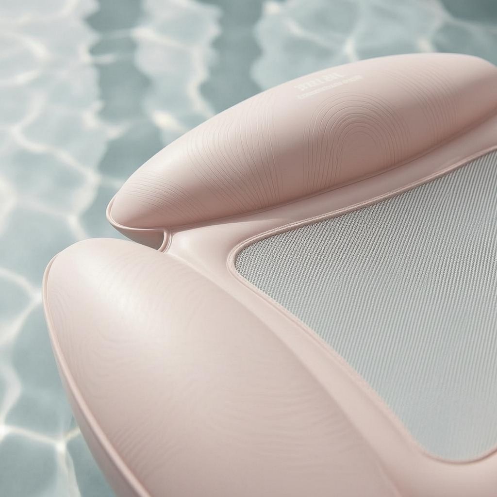 Bể bơi bơm hơi Lounger Lưới nhẹ Phao Giường bốn ống Dễ dàng bơm hơi Lounger Lounger Lounger Hỗ trợ ổ