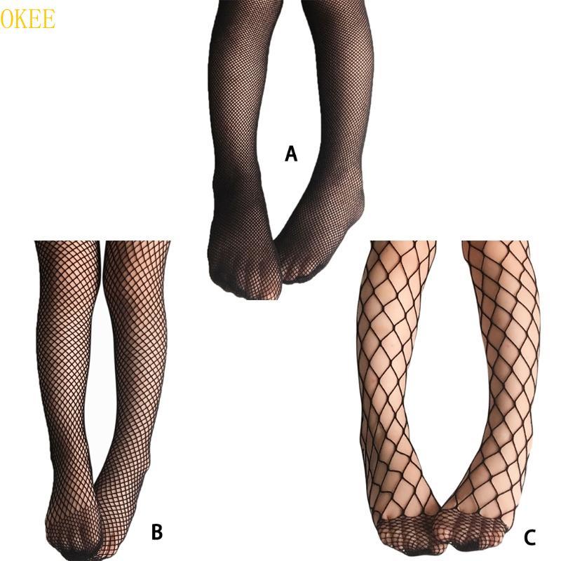 OKEE Trẻ Em Fishnet Vớ Phong Cách Mùa Hè Lưới Vớ Đen Fishnet Vớ Bé Gái Quần Đáy Fishnet