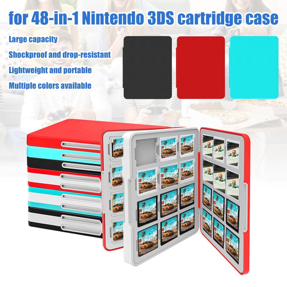 Hộp đựng thẻ nhớ thẻ trò chơi 48 trong 1 cho phụ kiện trò chơi 3DS XL / MỚI 3DS / 3DS / DSi XL / DSi