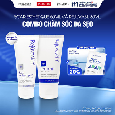 [Tiết Kiệm] Combo Xóa Mọi Loại Sẹo Rejuvaskin (Scar Esthetique 60ml + Rejuvasil 30ml) - Sẹo Mụn, Sẹo Lồi, Thâm Rỗ Lõm