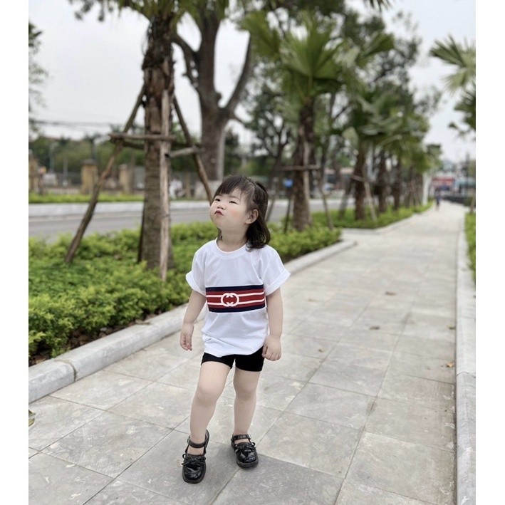Áo thun  cuc chi black&red cho bé , áo phông trẻ em unisex , Kid_genZ
