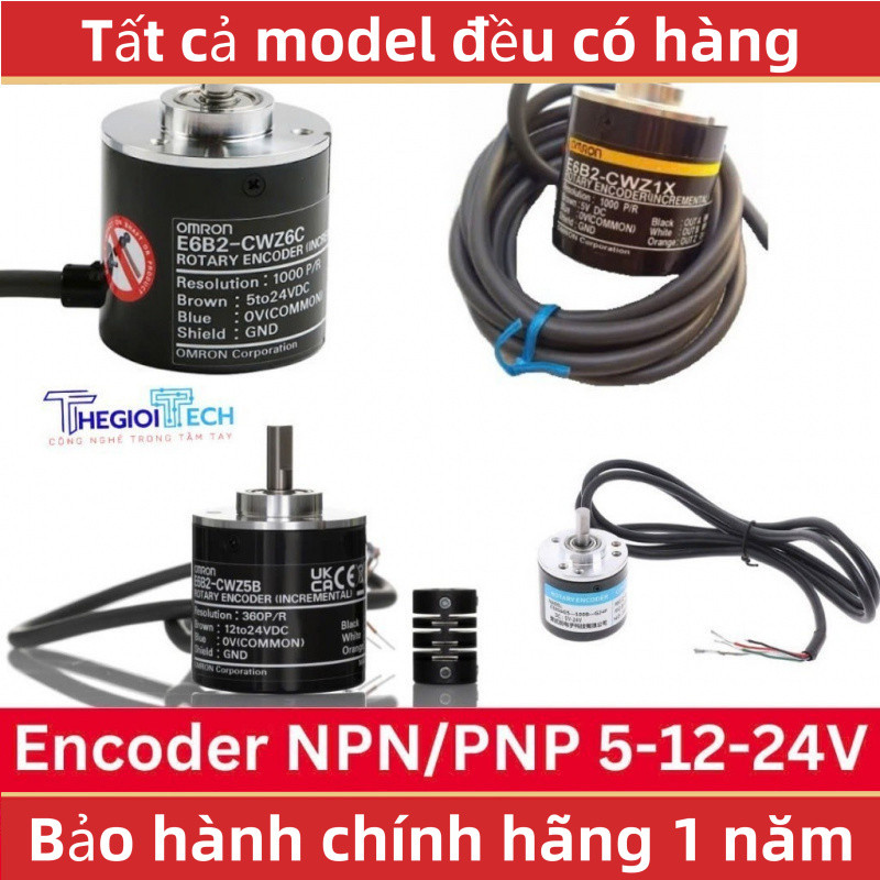 Bộ mã hóa vòng quay Encoder 100 200 360 600 1000 1024 xung P/R E38-S6G5 E6B2 CWZ6C NPN CWZ5B PNP 12-