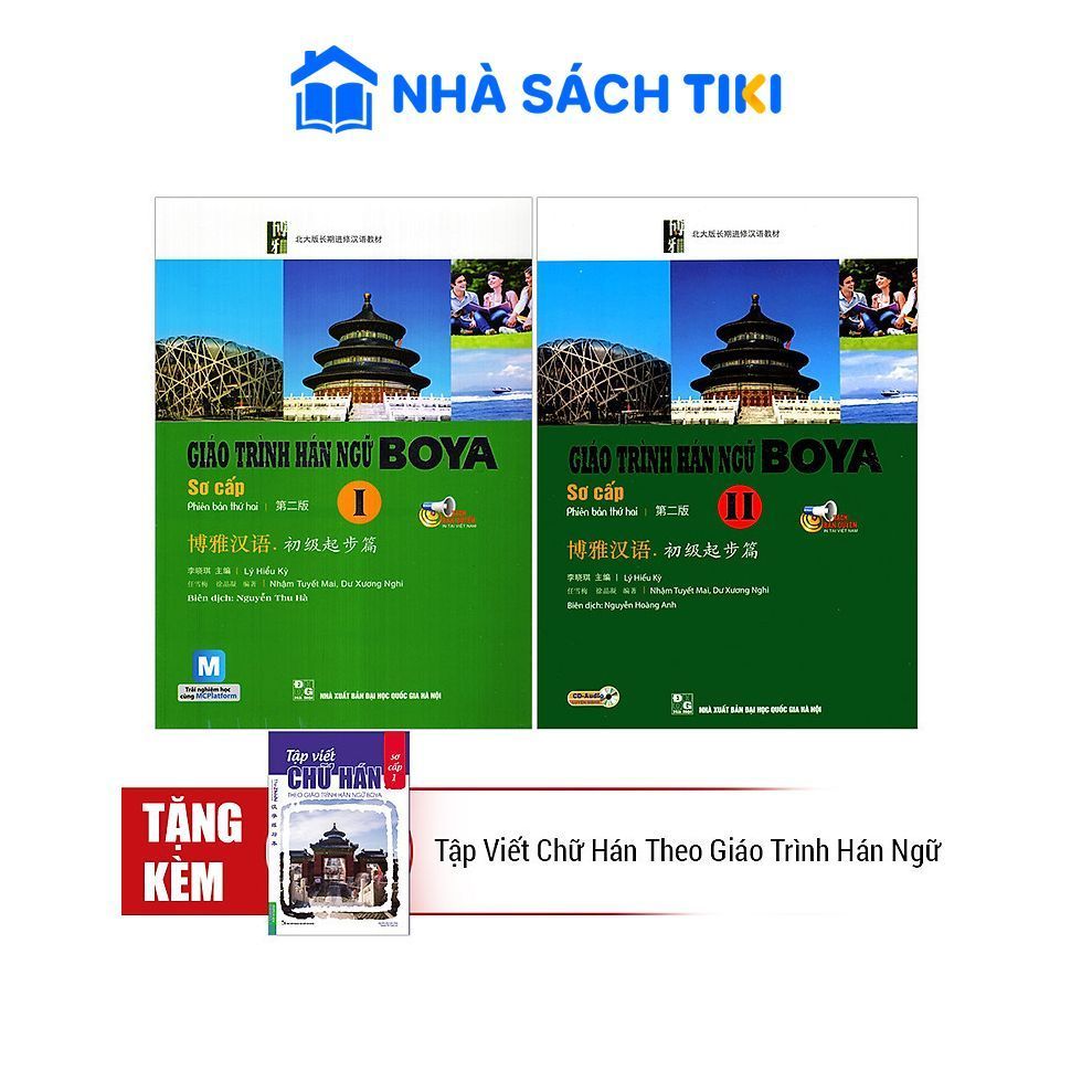 Sách Combo Trọn Bộ Giáo Trình Hán Ngữ Boya Sơ Cấp (Tặng Kèm Cuốn Tập Viết Chữ Hán Theo Giáo Trình Há