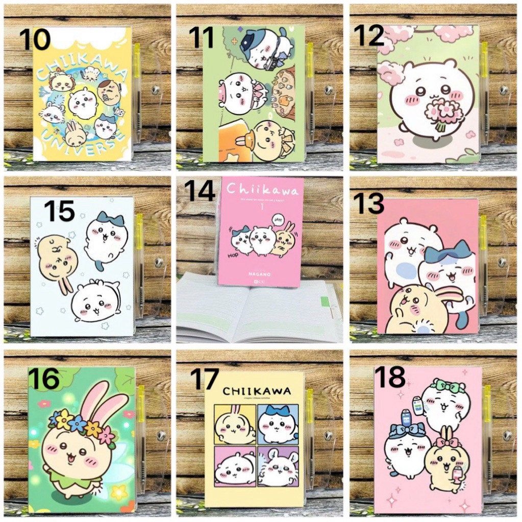 Sổ tay chiikawa kèm bút viết/ sổ hình chiikawa usagi , hachiware
