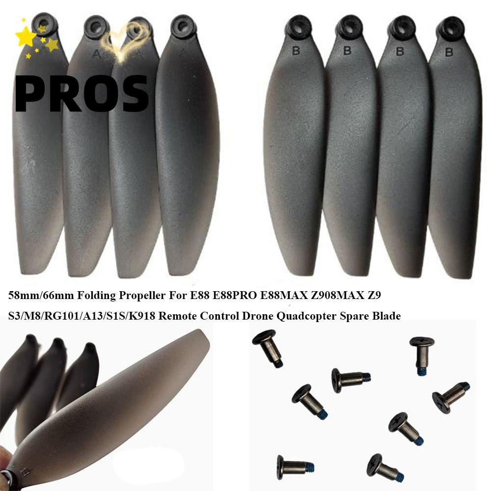 Lưỡi cánh quạt gấp PROS, Phụ tùng máy bay không người lái điều khiển từ xa 58mm / 66mm màu đen, Lưỡi