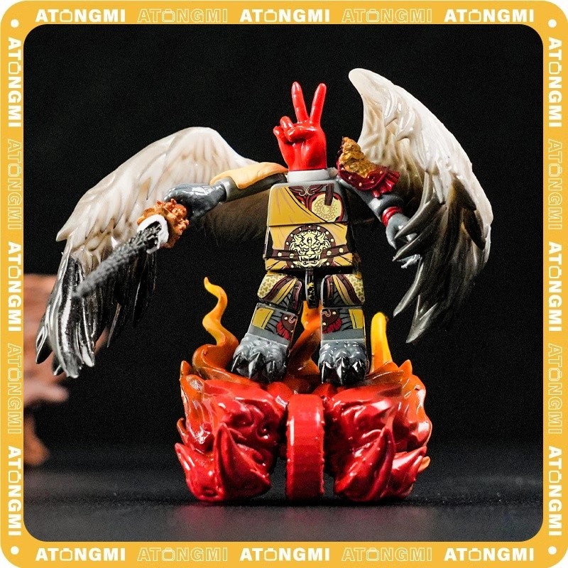 Huyền Thoại Đen Goku King Tinh Thần Sĩ Quan Khối Xây Dựng Minifigure Đen Goku Hình Mẫu Có Cánh Mũ Độ