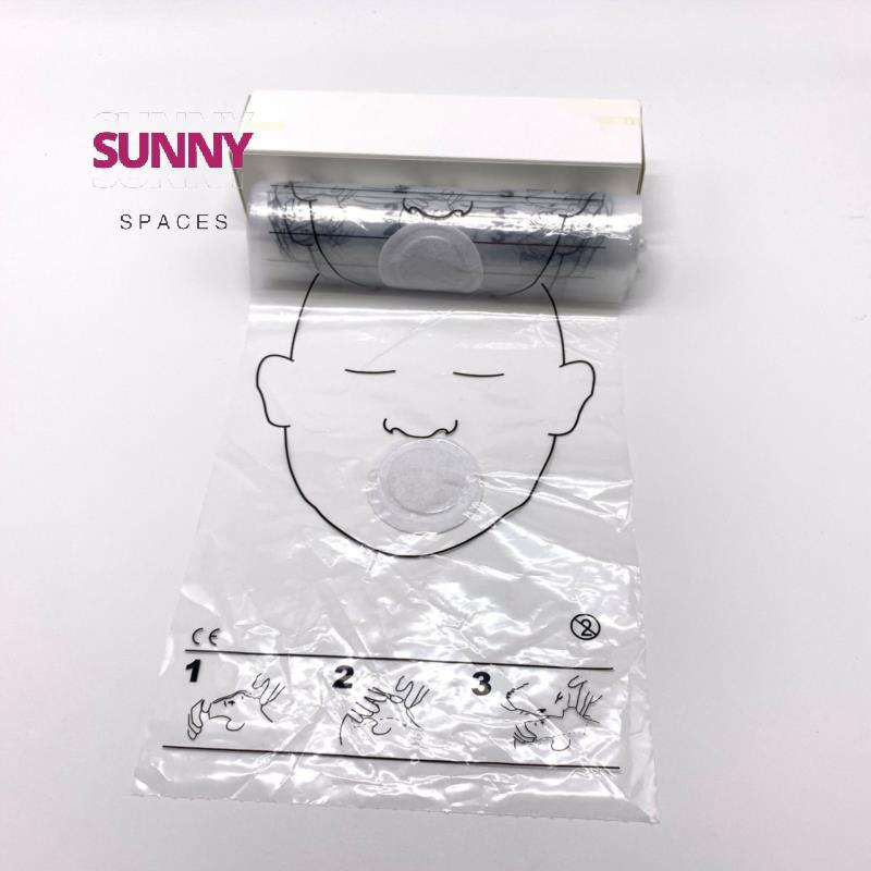 [Sunny Spaces] 36 Cái / Cuộn Mặt nạ hồi sức CPR Tấm chắn mặt CPR cho Bộ sơ cứu huấn luyện CPR mới