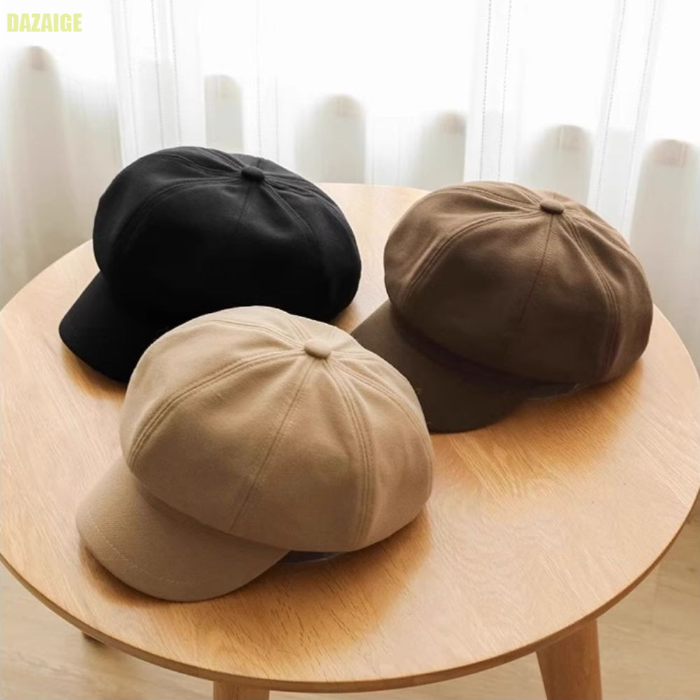 DAZAIGE Vintage Newsboy Cap Màu Trơn Casual Girls