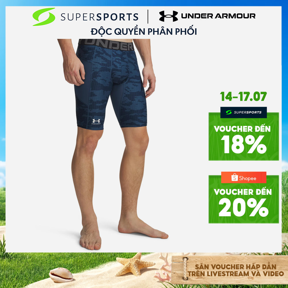 Quần Ngắn Thể Thao Nam Under Armour Heatgear® Printed Long - 6009658-498