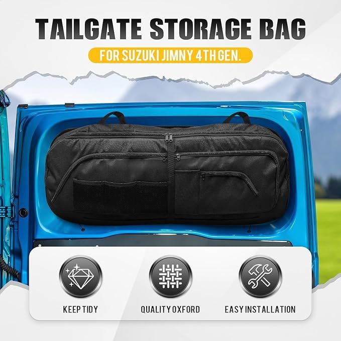 Premium-For 2018 + Suzuki Jimny JB64 JB74W Trunk Storage Organizer Oxford Vải Bên Cửa Sổ Túi Đựng Hà