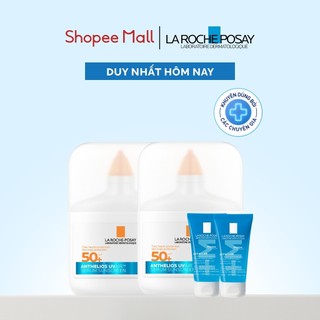 [FS] Bộ sản phẩm làm sạch và chống nắng dạng serum siêu mỏng nhẹ La Roche-Posay ANTHELIOS UVAIR SPF50+ 50ml