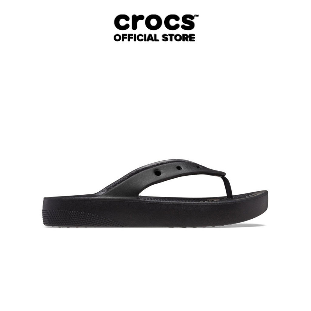 Dép Xỏ Ngón Nữ Crocs Platform Classic - Black - 207714-001