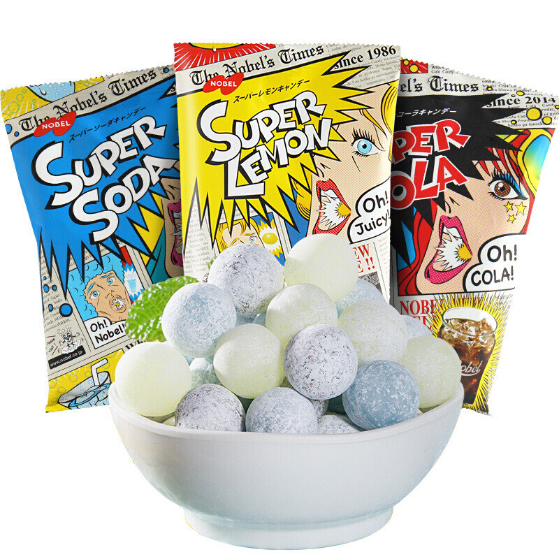 Nhật Bản nobel Nobel Super Sour Candy Lemon Screaming Candy superlemon Đậu nành lệch hướng Làm mới
