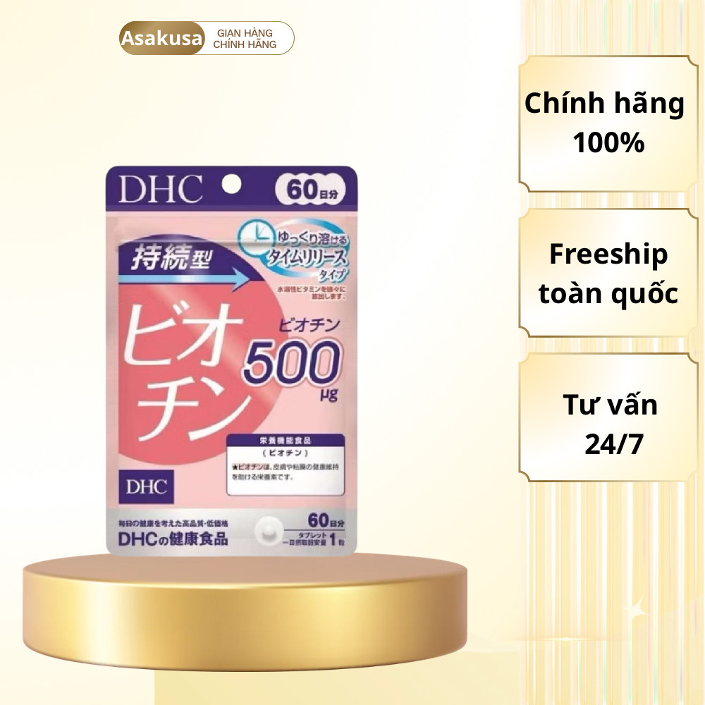 Viên Uống DHC Biotin 60 Ngày - Viên Uống Biotin Hỗ Trợ Giúp Moc Tóc