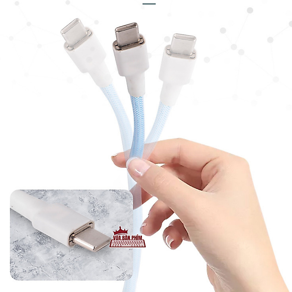 Dây cáp bàn phím cơ usb - type C, lò xo xoắn dây dù Polyethylene cao cấp,dài 3m, trục nối kim loại chuẩn GX12 | BigBuy360 - bigbuy360.vn