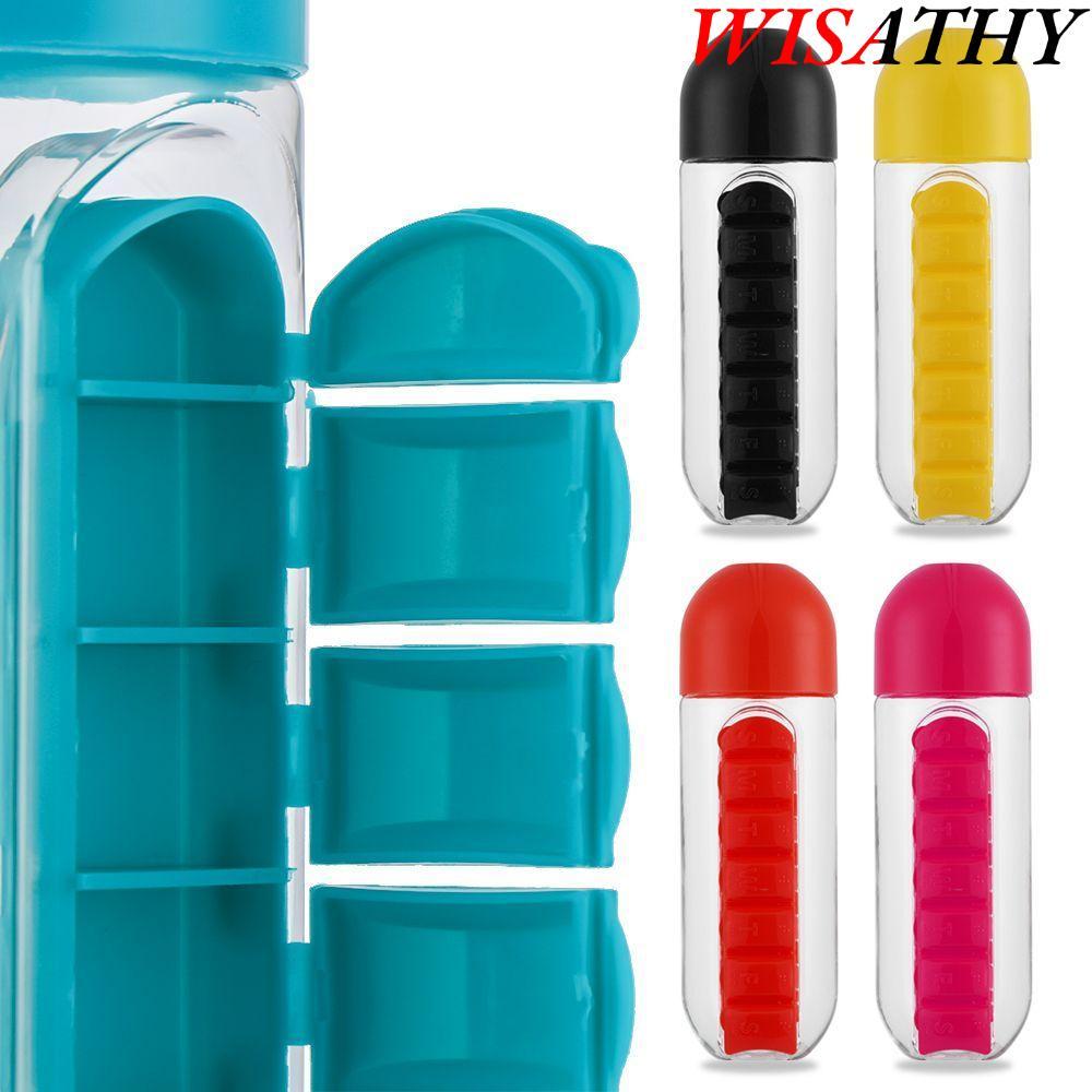 WISHY 600ml Bình Nước Hộp Ngoài Trời Tổ Chức Chống Rò Rỉ Dung Tích Lớn