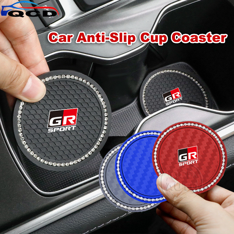 Toyota GR Xe Chống Trơn Trượt Cốc Coaster Màu Nhựa PVC Uống Miếng Lót Đệm Thảm Cách Âm Cho 86 Yaris 