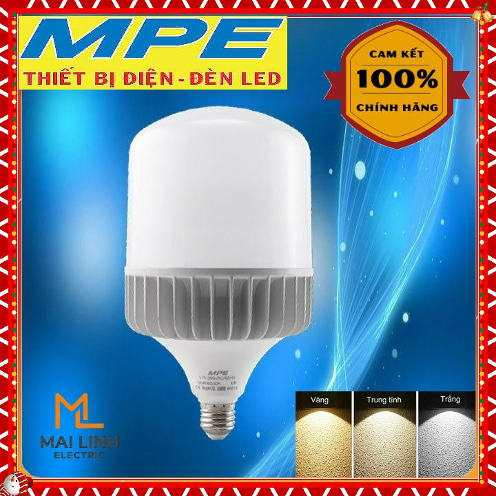 Bóng đèn Led bulb Trụ MPE 60W 80W (Nhôm Đúc) -Đui E40 -Siêu Sáng -Tiết Kiệm điện -Tiêu chuẩn EURO