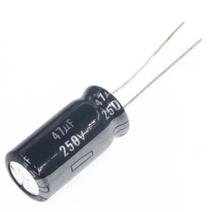 50 chiếc 47uF 250V Tụ điện điện phân xuyên tâm 250V47UF 13mm X21mm