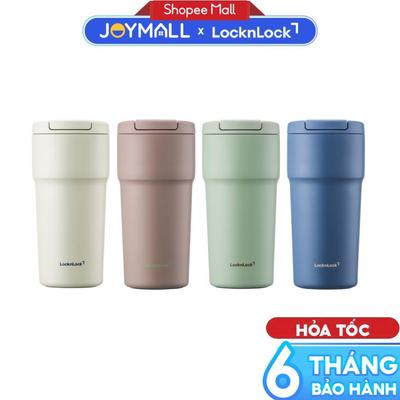 Ly giữ nhiệt phủ sứ LocknLock Ceramic Tumbler LHC4130 550ml, Hàng Chính Hãng, nắp kín, mở 1 chạm - JoyMall