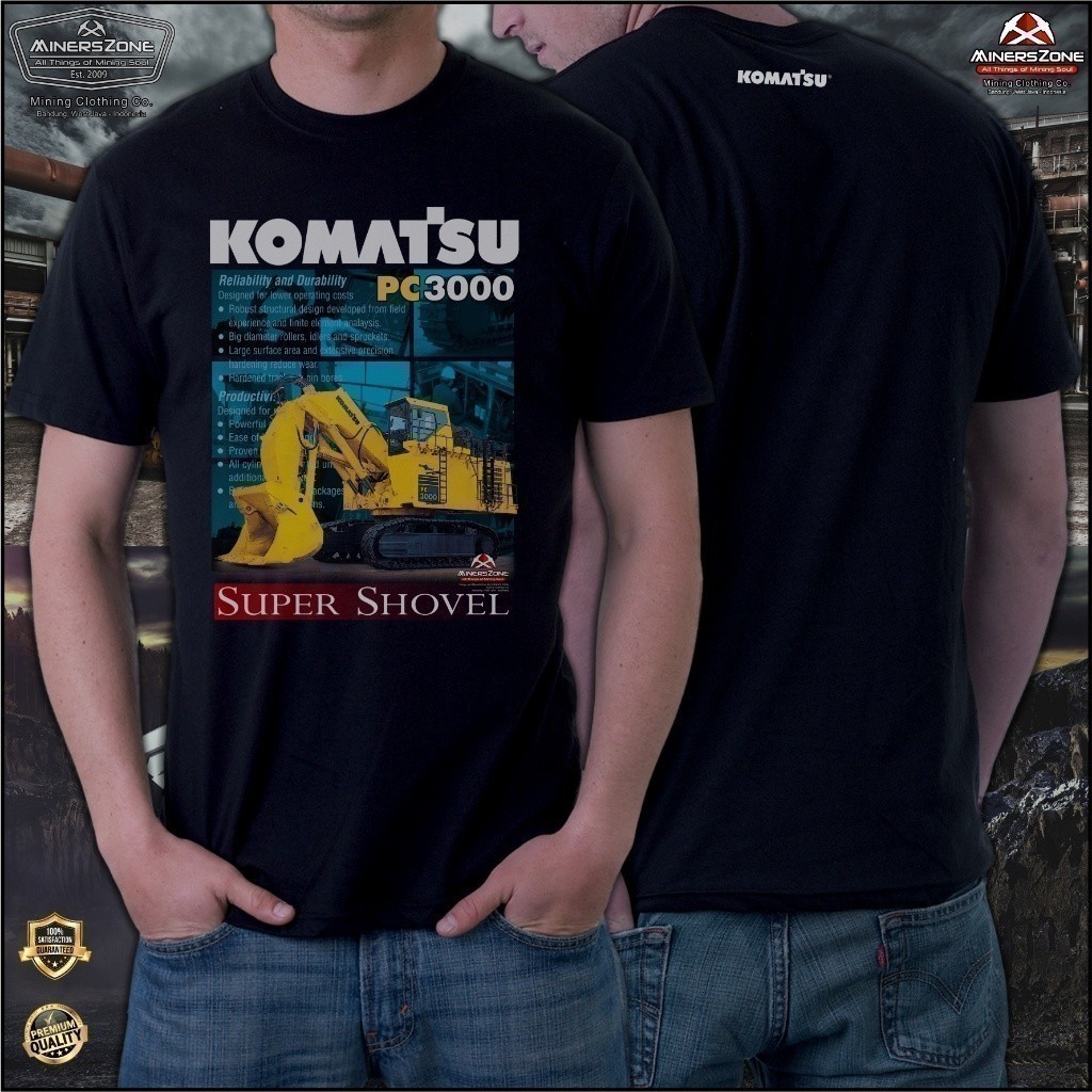 Áo thun thợ mỏ thời trang 2026 Komatsu Pc-3000 Super Xẻng