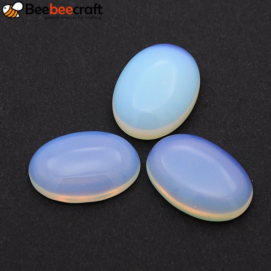1 cái Opalite Cabochons Hình bầu dục 25x18x5-7mm