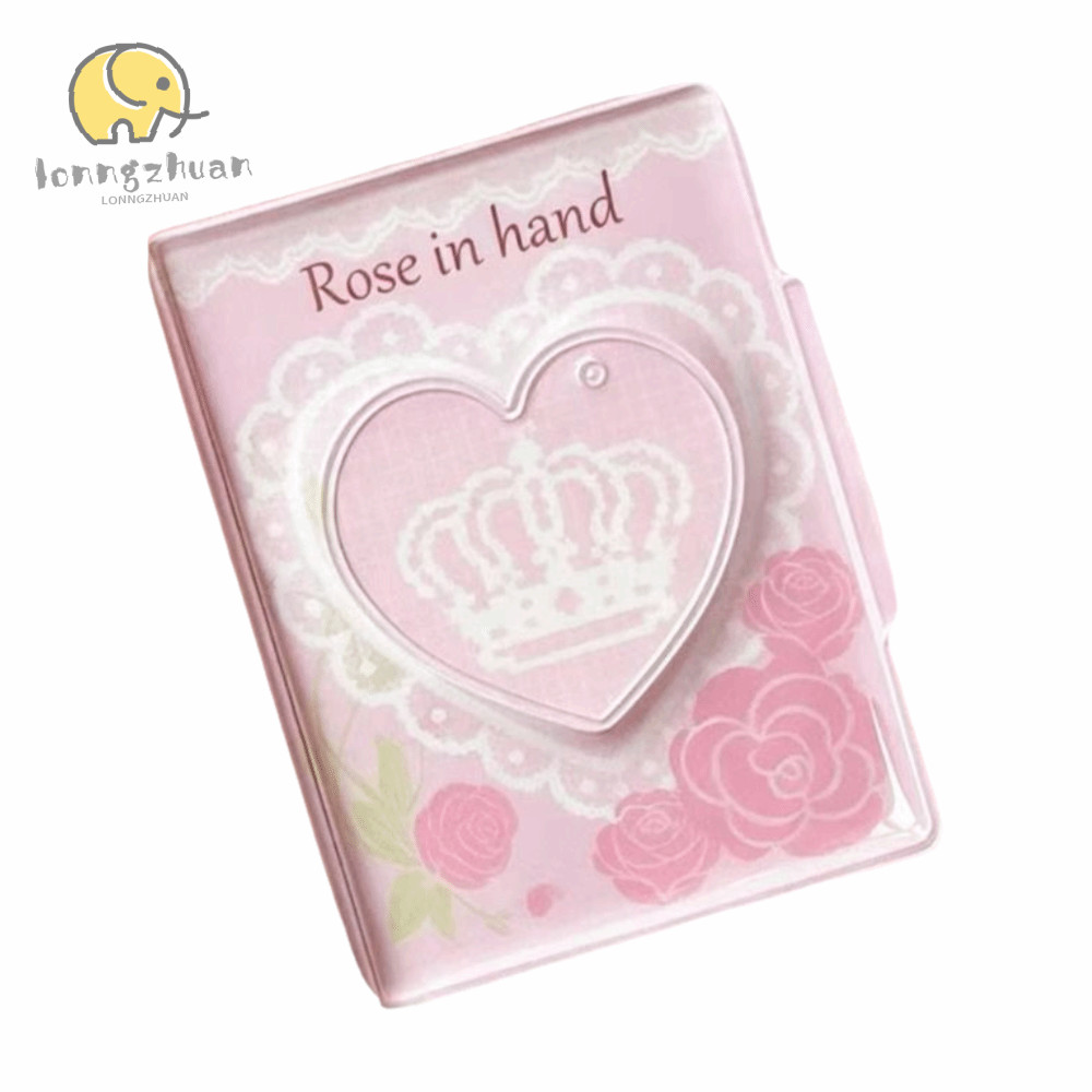LONNGGUVO Photocard Binder, PVC Pocket Pages Card Holder Book, 3 inch Ring Binder Photocard Collecti