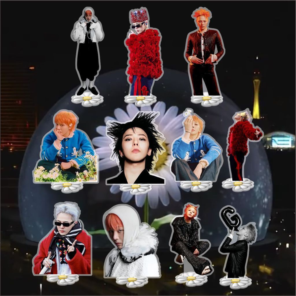 G-D G-D Kwon Ji-Dragon Phong Cách Mới Acrylic Hai Mặt Độ Nét Cao Đứng Để Bàn Đồ Trang Trí Đồ Trang T