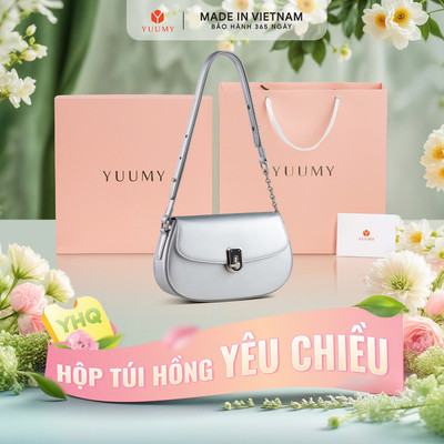 Bộ hộp quà YUUMY (Túi đeo chéo nữ YUUMY YN278 + Hộp quà YHQ2 + Túi giấy YTG2 + Túi rút BVR3838 + Thiệp cảm ơn YBT1)