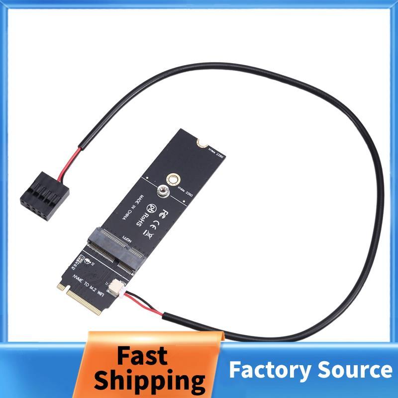 Bộ chuyển đổi cổng SSD NGFF M.2 A + E sang NVMe PCI-E cho thẻ không dây AX200 AX210 8265 7260AC WiFi