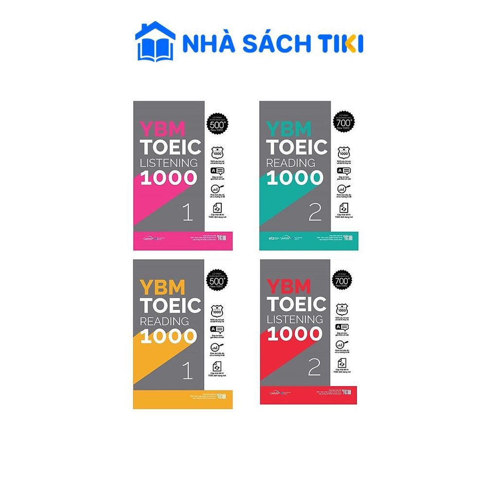 Sách YBM TOEIC 1000 4 Vol: Reading + Listening 1000 (Chọn lẻ + Combo)