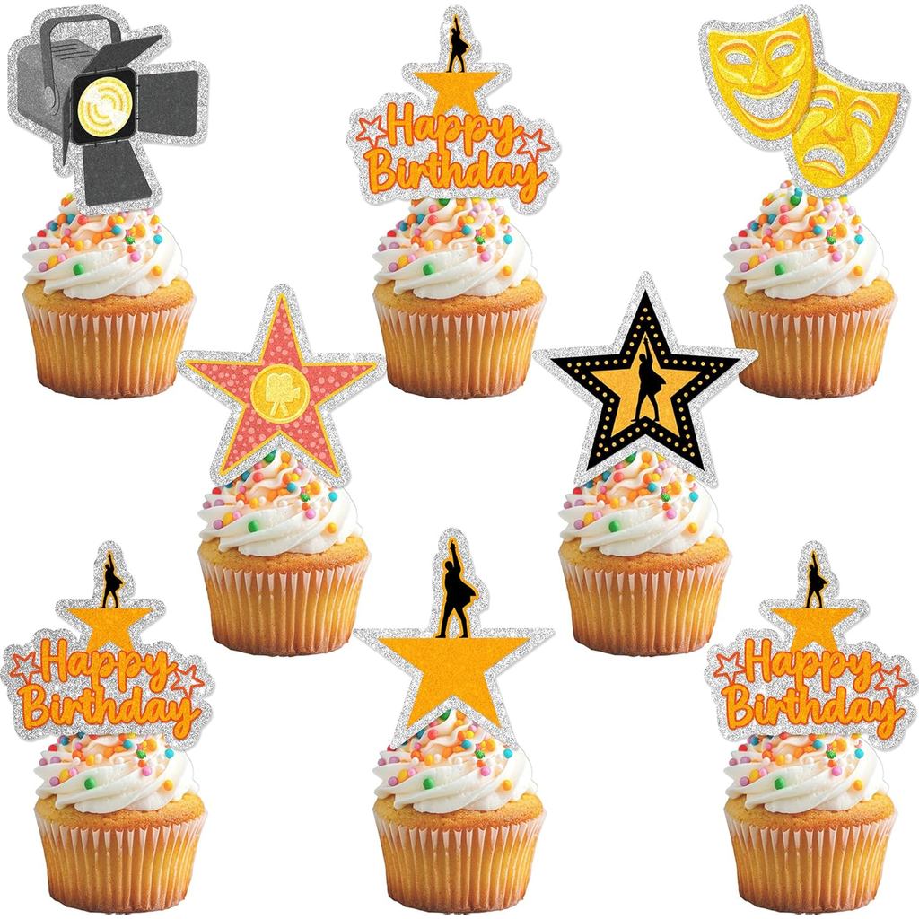 24 Chiếc Hamilton Cupcake Toppers - Trang Trí Tiệc Hamilton Lấp Lánh Cho Tiệc Sinh Nhật Trang Trí Bá