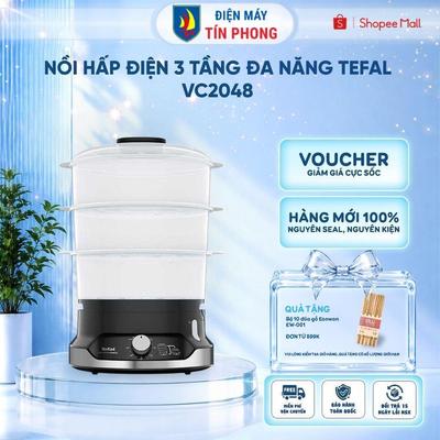 Nồi hấp điện 3 tầng đa năng TEFAL VC2048 9L không chứa BPA - Bảo Hành 24 Tháng