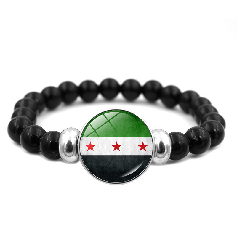 Syria Mới Cờ Vòng Tay Trang Sức Phù Hợp Với Cờ Syria Bện Vòng Tay Phụ Kiện
