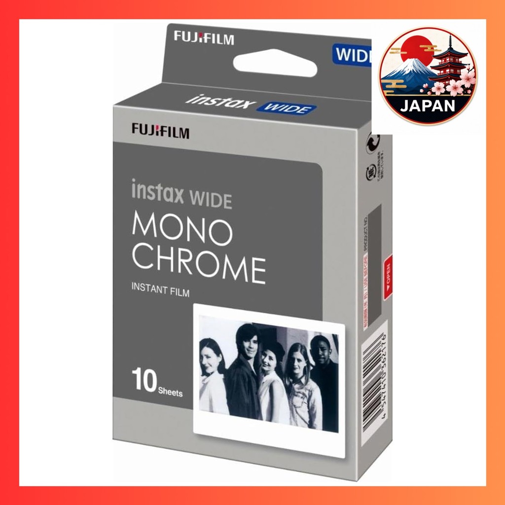 ［Directly from Japan］instax FUJIFILM Instant Camera Instax Wide Film 10 Pieces Monochrome INSTAX WID