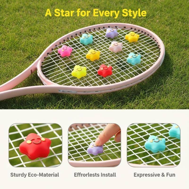 YosunJon] Silicone Tennis Raet Damper Phong Cách Ngôi Sao Sho Thấm Hút Nhiều Màu Để Ngăn Ngừa Tennis