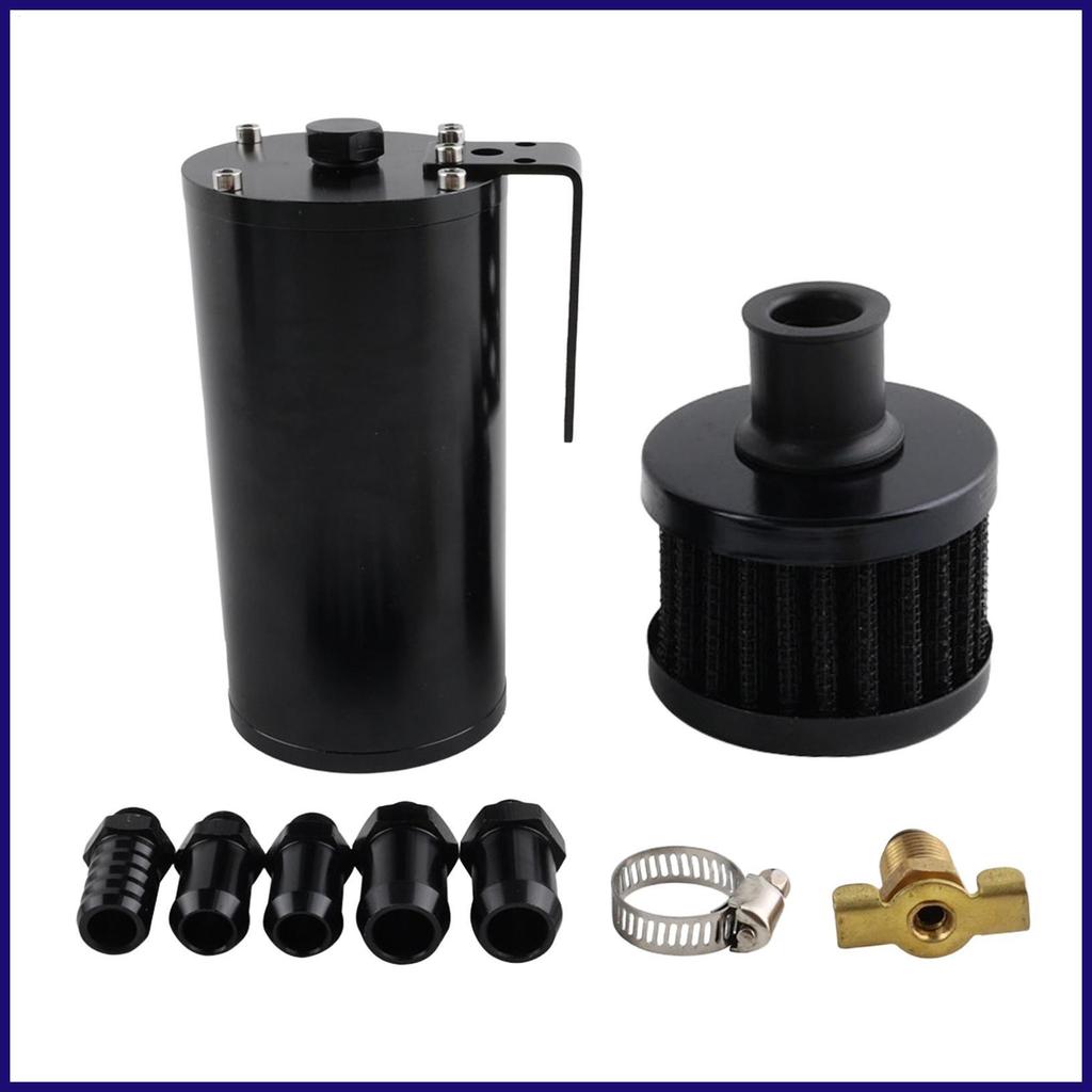 Baffled Oil Catch Can Hợp kim nhôm Bộ lọc thoát nước dòng chảy cao Máy tách dầu khí cho ô tô Xe đạp 