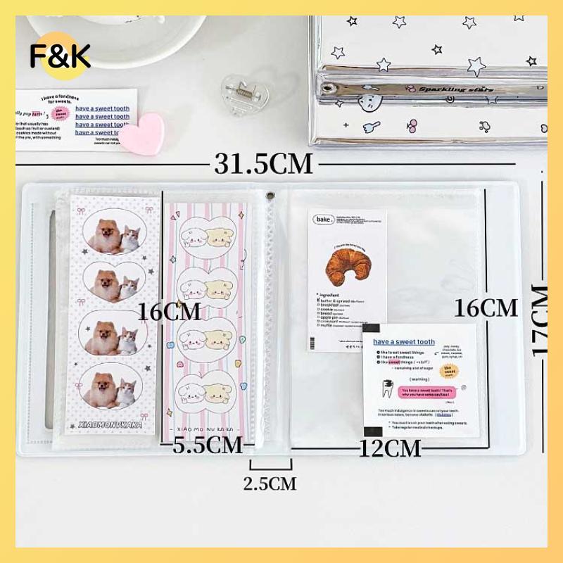 F & K Hoạt Hình 4 Lưới Idol Card Photo Booth Album Cho 40 Chiếc 2x6 Inch Dải Ảnh Đánh Dấu Trang 20 C