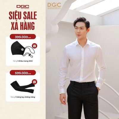 Áo sơ mi nam dài tay DGC Dáng Ôm Slim Fit, Dòng Công sở Chất Vải Thoáng Mát - SASDBC49M