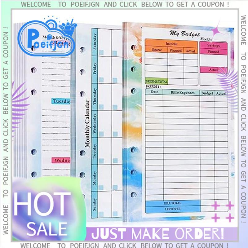 82 Tờ A6 Lập Kế Hoạch Ngân Sách Đổ Lại Notepad Hàng Tháng Kế Hoạch Hàng Tuần Notepad 6 Lỗ Cho A6 Chấ