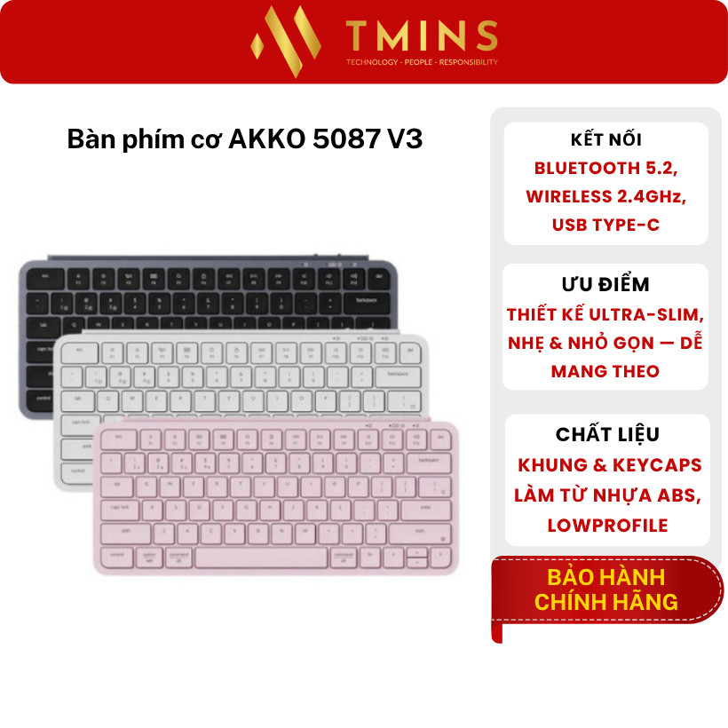 Bàn phím không dây Keychron B1 Pro Ultra-Slim Wireless - Hàng chính hãng