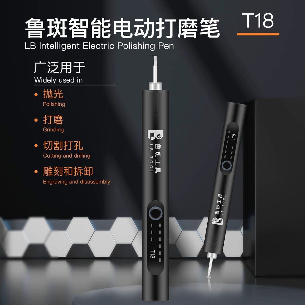 Luban Tool T18 Bút Đánh Bóng Điện Thoại Di Động Sửa Chữa Đánh Bóng Khắc Cắt Vít Mạnh Máy Mài Nhỏ