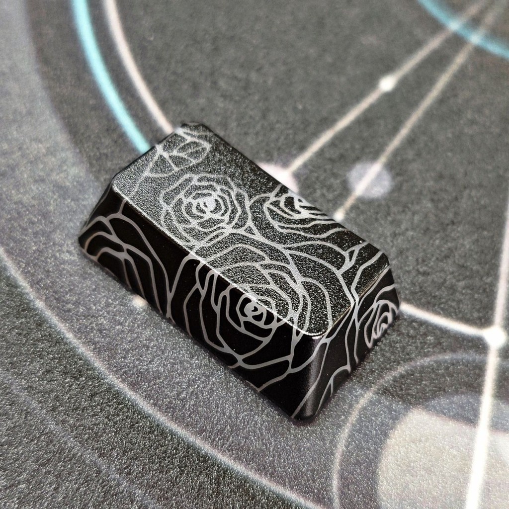 Hoa hồng đen Keycap OEM Profile ABS R1 1.75U Bổ sung chìa khóa sang phải Keycap Shining Rose Light T