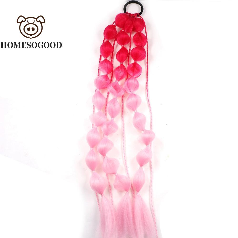 RIUERSTONE Bubble Jumbo Braid, Lantern Braid Ponytail Extension Twist Braid Bulk, Hairpiece Handmade