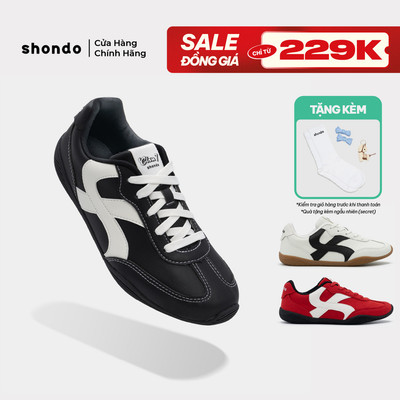 Giày Thể Thao Sneaker Unisex Shondo Class 7 Phối Da Microfiber Đi Học Đi Chơi Nhiều Màu