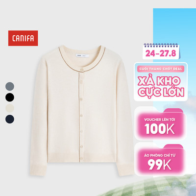 Áo len cardigan nữ basic chất liệu mềm mịn CANIFA 6TC25W005