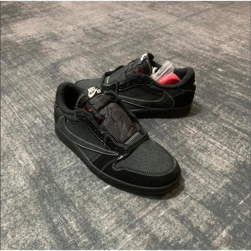 Giày thể thao Travis Scott x Air Jordan 1 Low OG "Black Phantom" size 4-13