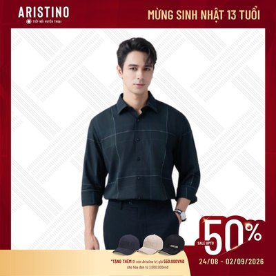 Áo Sơ Mi Nam Dài Tay Aristino Regular Fit Bamboo Họa Tiết Kẻ Thời Trang ALS1720S2